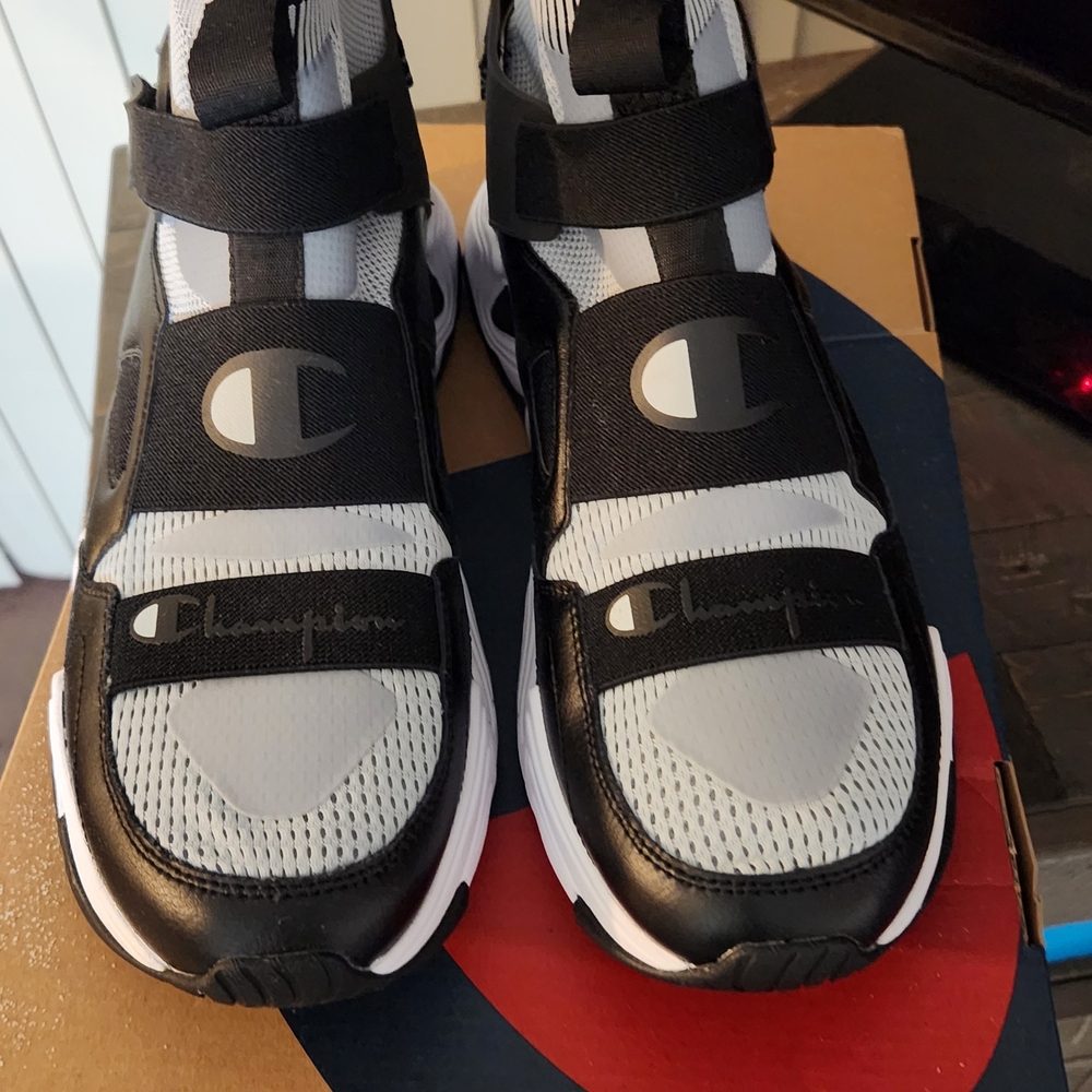 Champion Mens Black and Gray Sneakers